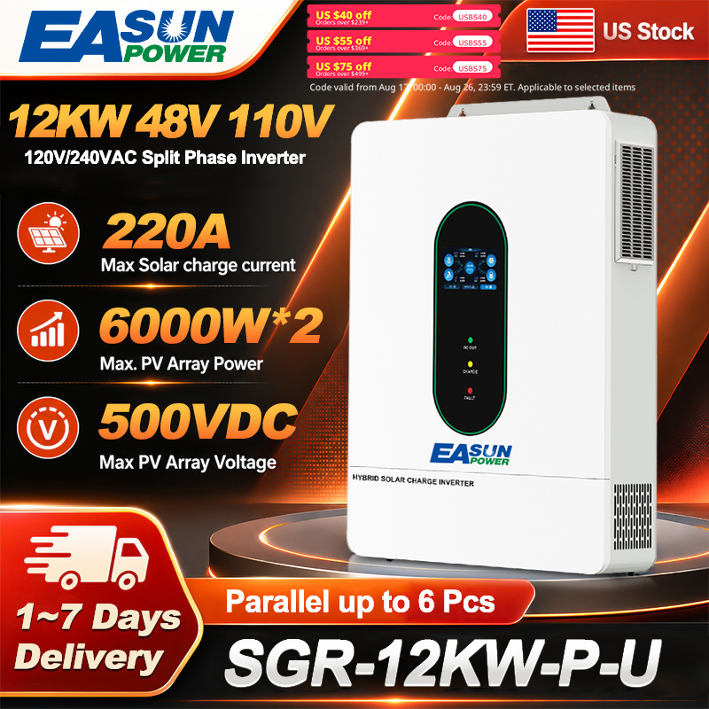 Grid Tie Inverter Limiter 2000W - Onduleur solaire EASUN POWER 12KW monophasé