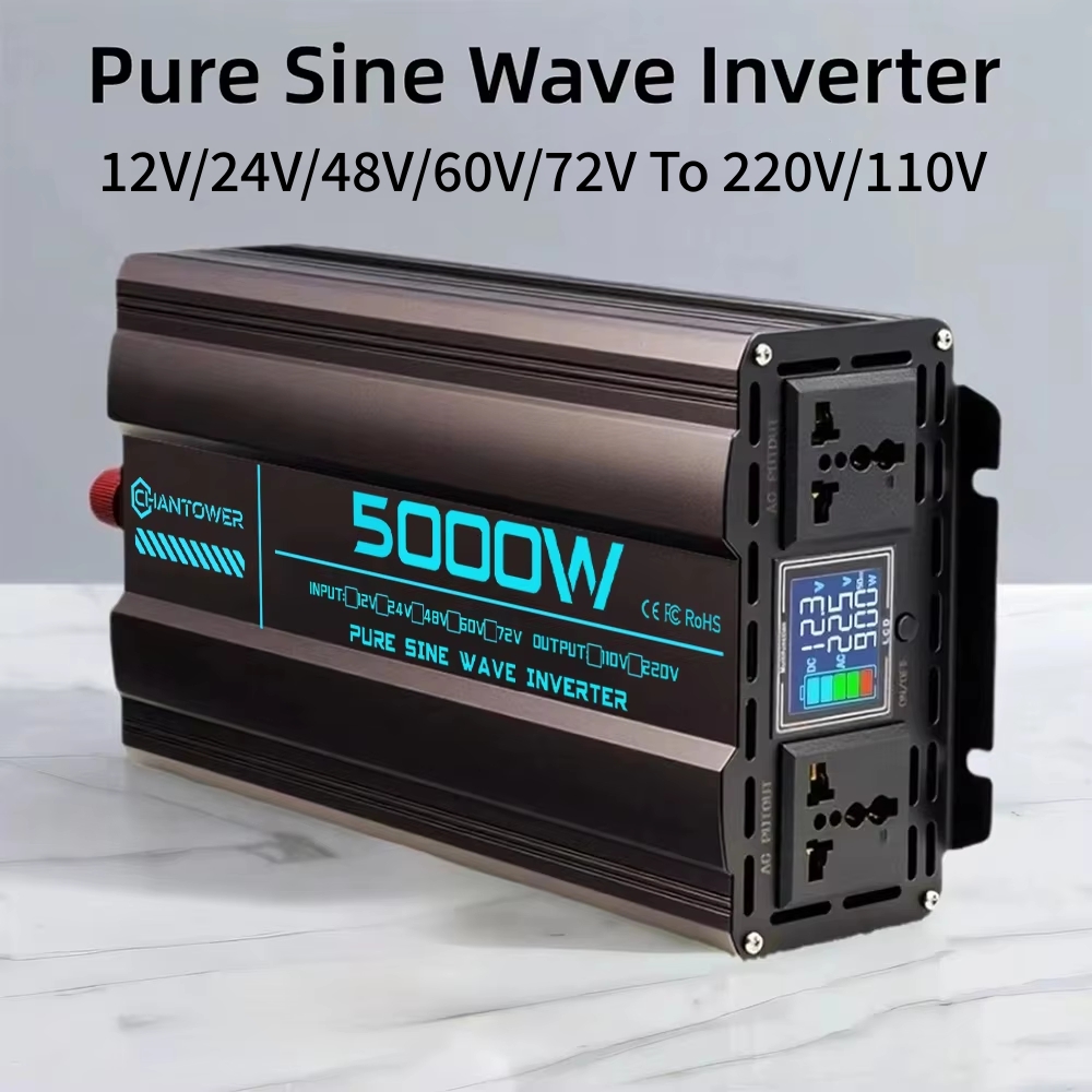 Pure Sine Wave Inverter 5000W 48V 220V - Onduleur à onde sinusoïdale Pure DC