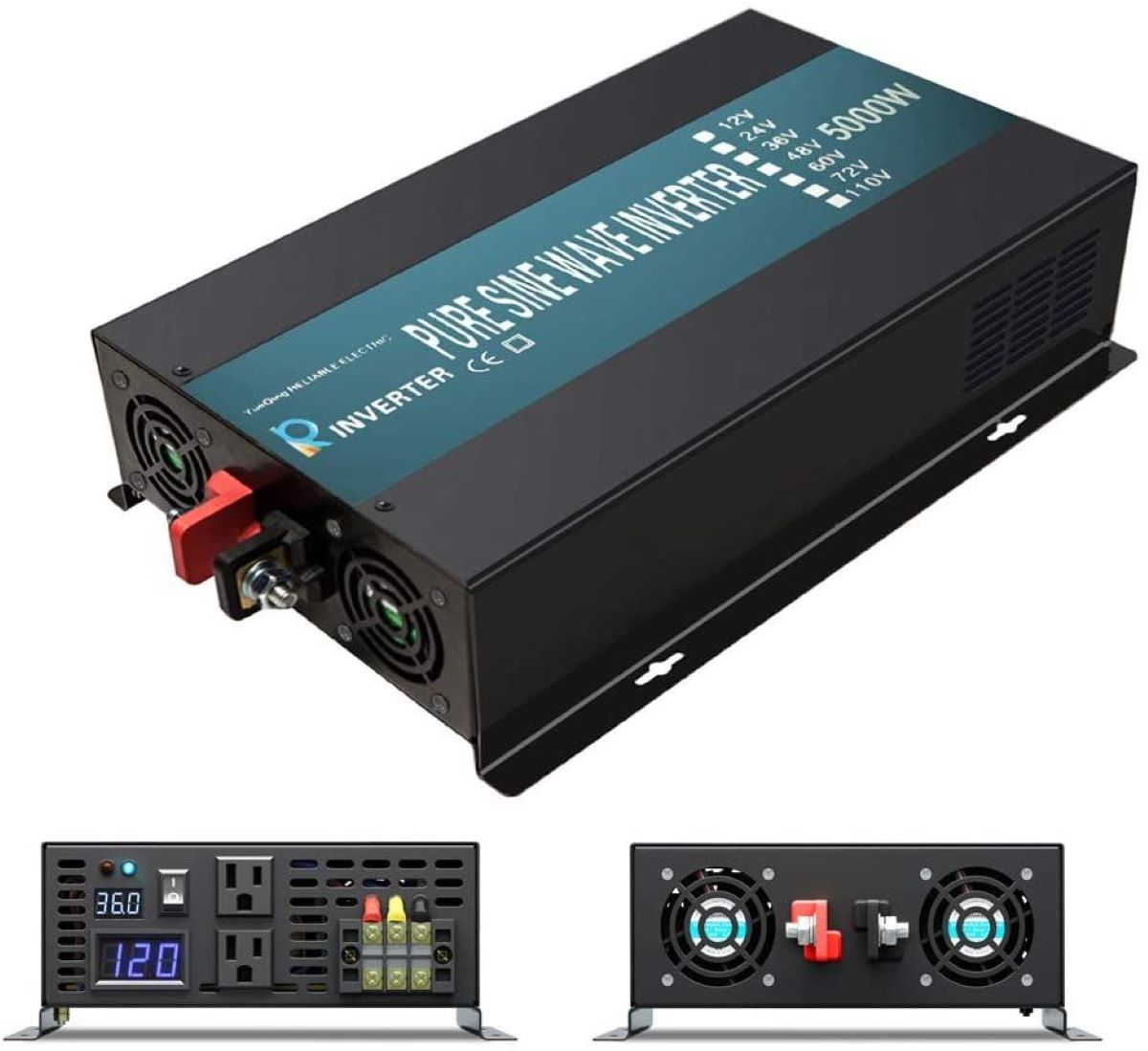 Onduleur solaire à onde sinuso - Pure Sine Wave Inverter 5000W 48V 220V avis et prix