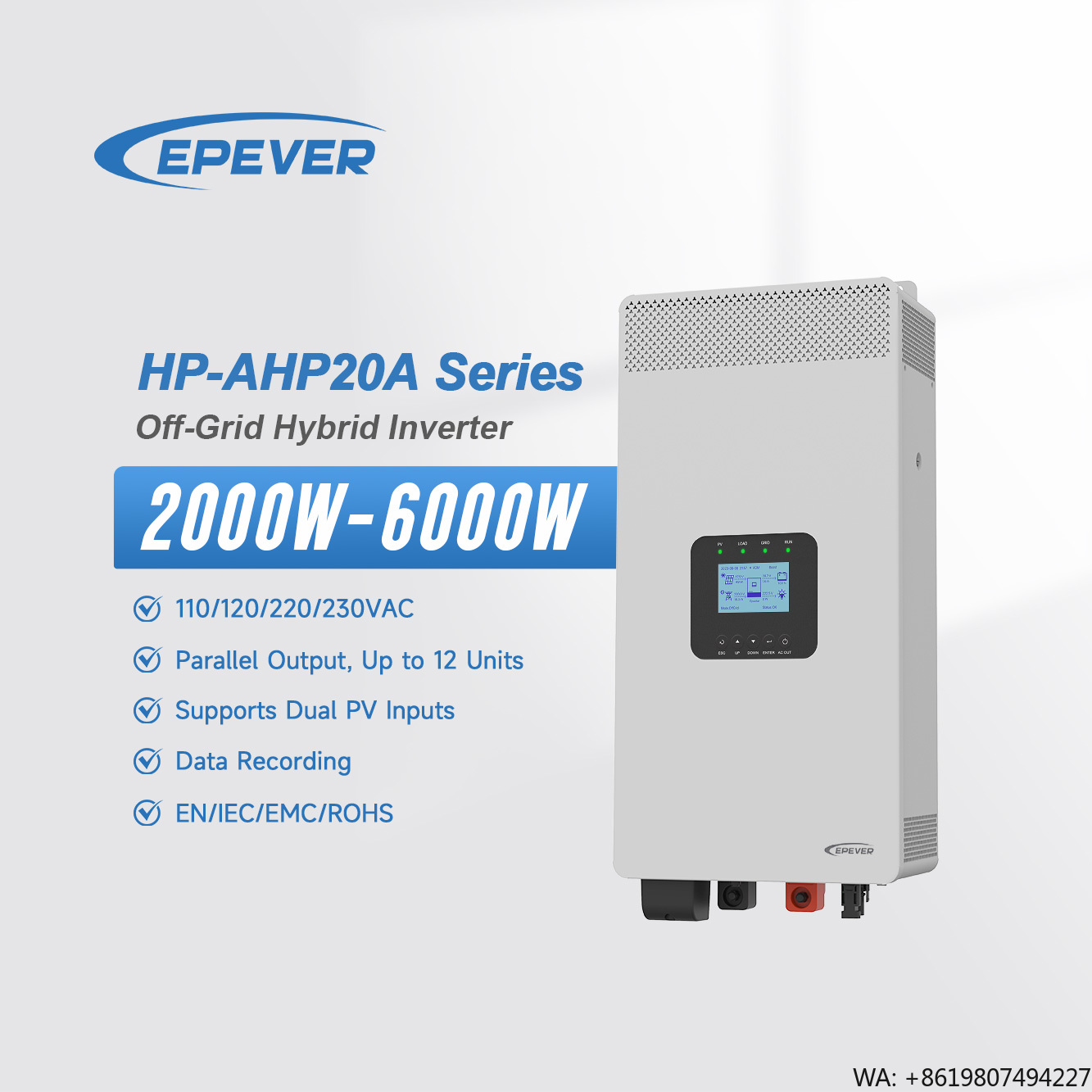 Onduleur solaire hybride MPPT  - Hybrid Solar Inverter 5.5Kw Mppt 48V avis et prix